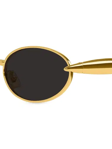 Bottega Veneta Women's 56MM Oval Sunglasses - Silver | Thumbnail 6