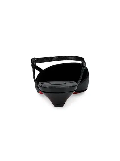 Christian Louboutin Women's Miss Z Slingina Leather 25MM Pumps - Black | Thumbnail 3 Christian Louboutin Women's Miss Z Slingina Leather 25MM Pumps - Black | Thumbnail 3