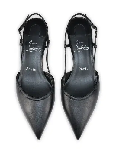 Christian Louboutin Women's Miss Z Slingina Leather 25MM Pumps - Black | Thumbnail 5 Christian Louboutin Women's Miss Z Slingina Leather 25MM Pumps - Black | Thumbnail 5