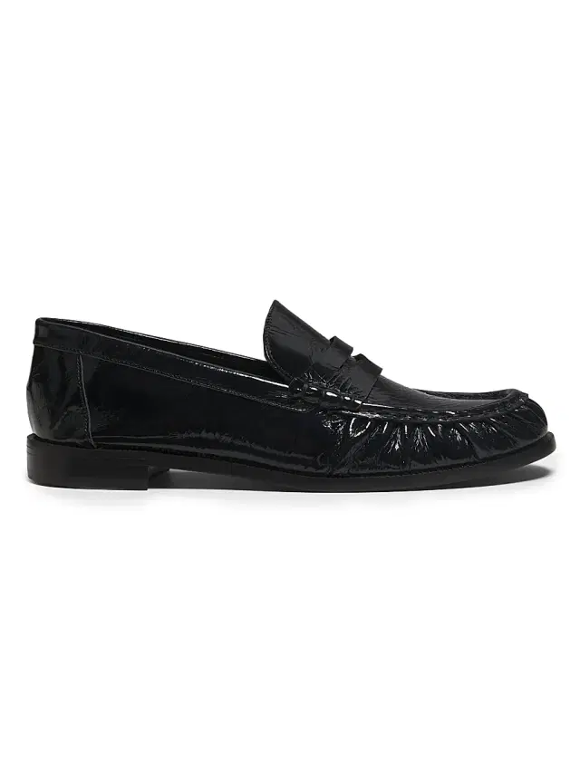 Schutz Women's Tyche Patent Leather Penny Loafers - Black