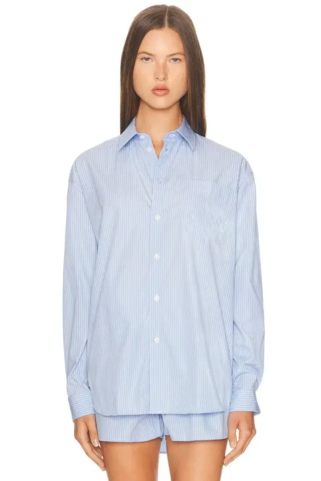Sporty & Rich Oversized Button Down Top
