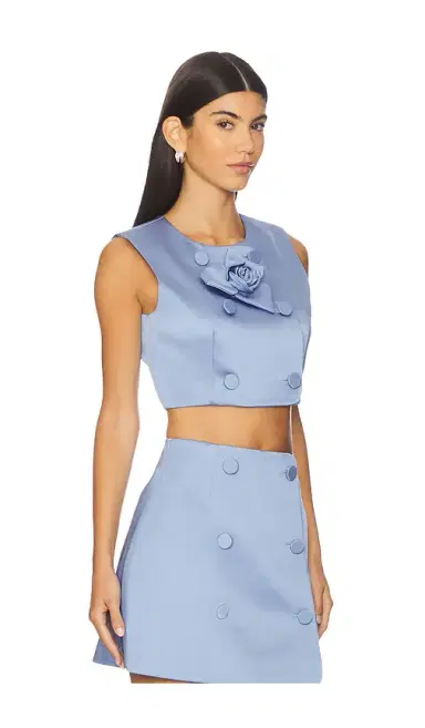 AKNVAS Edie Dutchess Satin Top | Thumbnail 2