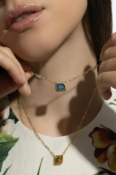GOSHWARA London Blue Topaz Manhattan Necklace | Thumbnail 3 GOSHWARA London Blue Topaz Manhattan Necklace | Thumbnail 3