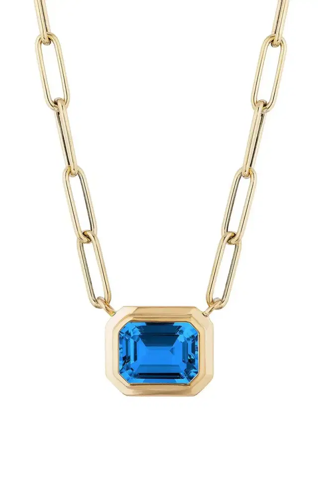 GOSHWARA London Blue Topaz Manhattan Necklace