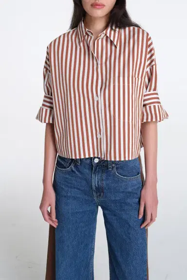 TWP Next Ex Shirt - Ivory Cognac | Thumbnail 3