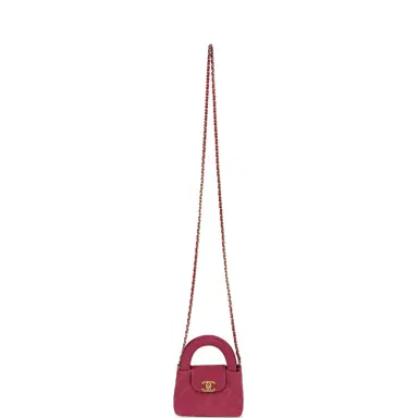 Chanel Chanel Nano Kelly Shopper Fuchsia Washed Denim Brushed Gold Hardware | Thumbnail 7 Chanel Chanel Nano Kelly Shopper Fuchsia Washed Denim Brushed Gold Hardware | Thumbnail 7