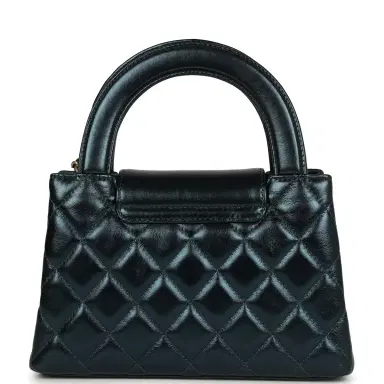 Chanel Chanel Small Kelly Shopper Metallic Blue Calfskin Brushed Gold Hardware | Thumbnail 5 Chanel Chanel Small Kelly Shopper Metallic Blue Calfskin Brushed Gold Hardware | Thumbnail 5