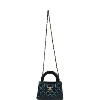 Chanel Chanel Small Kelly Shopper Metallic Blue Calfskin Brushed Gold Hardware | Thumbnail 7 Chanel Chanel Small Kelly Shopper Metallic Blue Calfskin Brushed Gold Hardware | Thumbnail 7