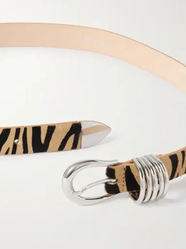 Déhanche Hollyhock Zebra-print Calf Hair Belt | Thumbnail 3
