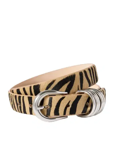 Déhanche Hollyhock Zebra-print Calf Hair Belt | Thumbnail 1