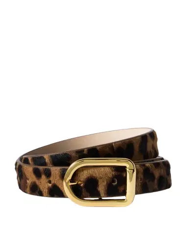 Déhanche Mija Leopard-print Calf Hair Belt | Thumbnail 1 Déhanche Mija Leopard-print Calf Hair Belt | Thumbnail 1