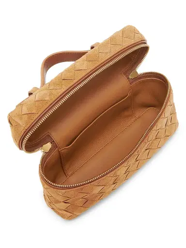 Bottega Veneta Women's Bang Bang Intrecciato Suede Vanity Case | Thumbnail 2 Bottega Veneta Women's Bang Bang Intrecciato Suede Vanity Case | Thumbnail 2