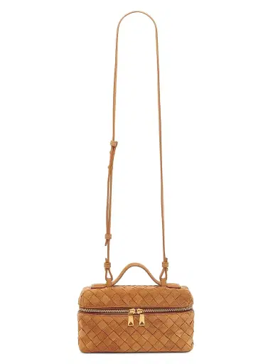 Bottega Veneta Women's Bang Bang Intrecciato Suede Vanity Case | Thumbnail 4 Bottega Veneta Women's Bang Bang Intrecciato Suede Vanity Case | Thumbnail 4
