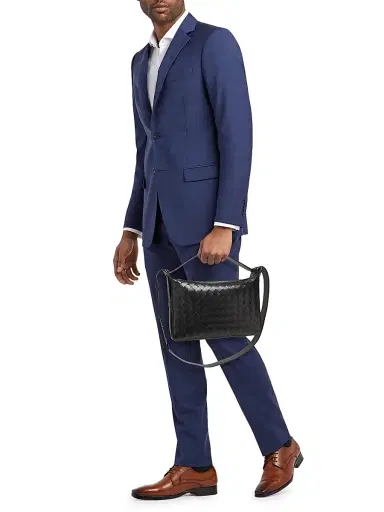 Bottega Veneta Men's Intrecciato Leather Top Handle Bag - Black Silver | Thumbnail 3 Bottega Veneta Men's Intrecciato Leather Top Handle Bag - Black Silver | Thumbnail 3