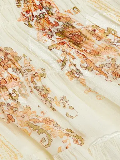 Ulla Johnson Women's Maris Printed Silk Chiffon Tieneck Minidress - Alabaster | Thumbnail 7