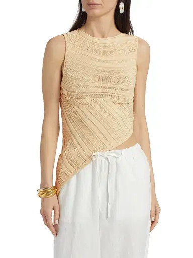 Nonchalant Label Women's Banks Asymmetric Top - Ecru - Size XS | Thumbnail 3
