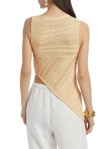 Nonchalant Label Women's Banks Asymmetric Top - Ecru - Size XS | Thumbnail 5