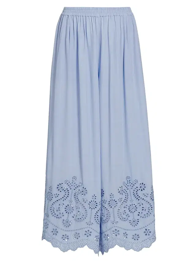 Hunter Bell Women's Heron Eyelet Wide Leg Pants - Windsurfer