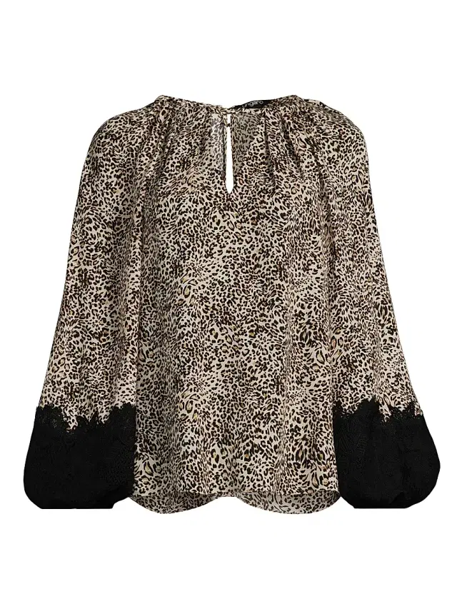 Ungaro Women's Abi Leopard-Print Silk Georgette Blouse - Natural Multi