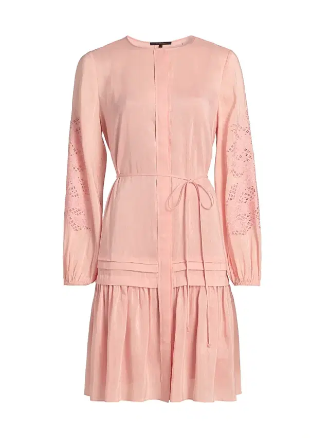 Kobi Halperin Women's Carrie Linen-Silk Midi-Dress - Quartz