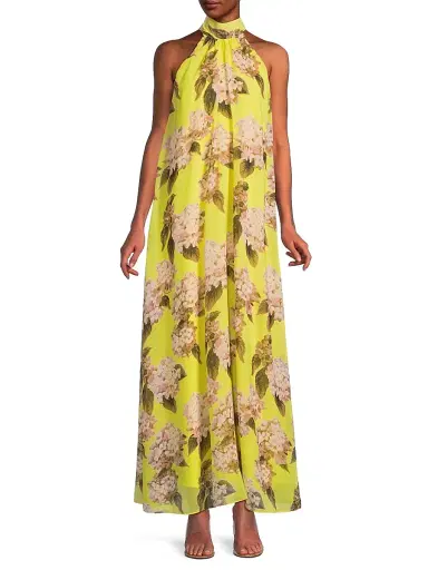 Ungaro Women's Samie Floral Halter Maxi Dress | Thumbnail 2