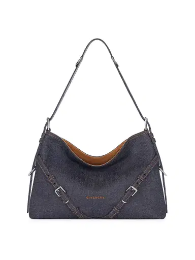 Givenchy Women's Medium Voyou Bag in Denim - Indigo Blue | Thumbnail 1