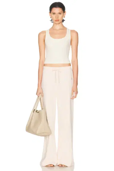 Eterne Drawstring Lightweight French Terry Wide Leg Sweatpant | Thumbnail 7