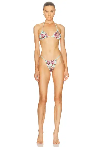 Skims X Cavalli String Bikini Bottom | Thumbnail 4