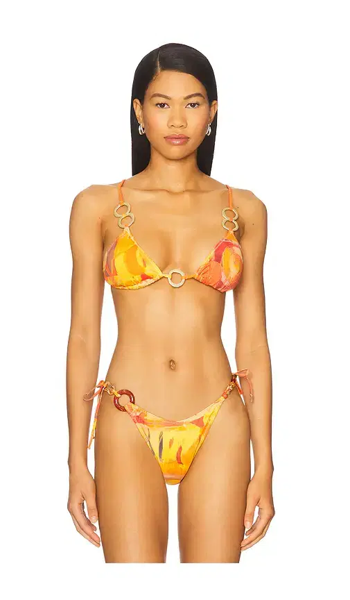 Yellow The Label Willow Ring Bikini Top