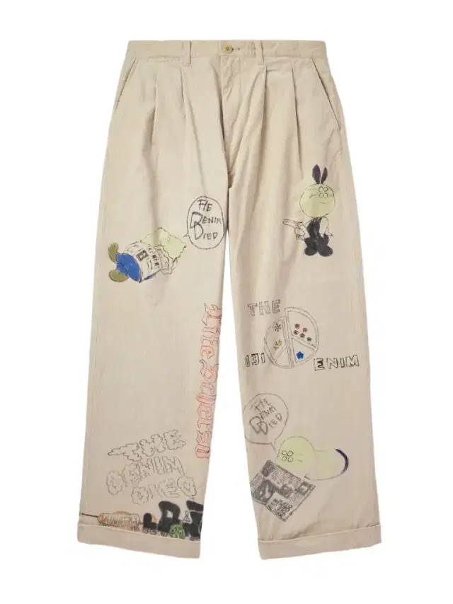 Ivy Wide-Leg Pleated Printed Cotton-Corduroy Trousers - Men