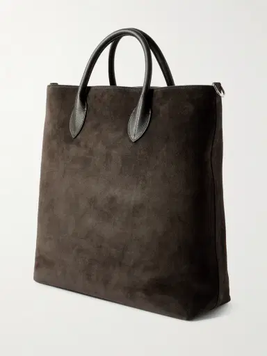 MR P. Full Grain Leather-Trimmed Suede Tote - Men | Thumbnail 3 MR P. Full Grain Leather-Trimmed Suede Tote - Men | Thumbnail 3