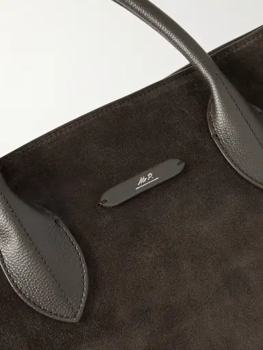 MR P. Full Grain Leather-Trimmed Suede Tote - Men | Thumbnail 4 MR P. Full Grain Leather-Trimmed Suede Tote - Men | Thumbnail 4