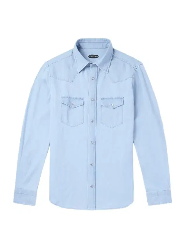 Cotton-Chambray Western Shirt - Men Cotton-Chambray Western Shirt - Men