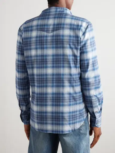 Tom Ford Slim-Fit Checked Cotton-Poplin Shirt - Men | Thumbnail 4