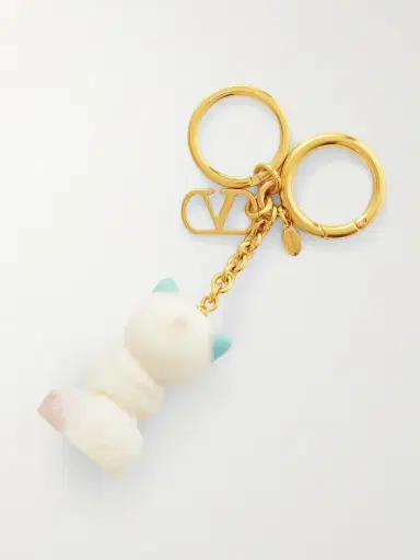Valentino Garavani Le Chat De La Maison Gold-Tone and Plastic Key Fob - Men | Thumbnail 2 Valentino Garavani Le Chat De La Maison Gold-Tone and Plastic Key Fob - Men | Thumbnail 2