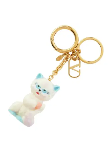 Valentino Garavani Le Chat De La Maison Gold-Tone and Plastic Key Fob - Men | Thumbnail 1 Valentino Garavani Le Chat De La Maison Gold-Tone and Plastic Key Fob - Men | Thumbnail 1