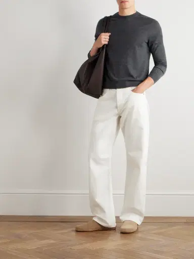 Loro Piana Sottile Slim-Fit Wool, Silk and Cashmere-Blend Sweater - Men | Thumbnail 2