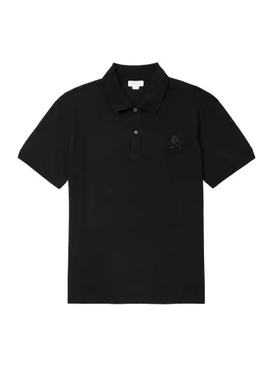 Alexander McQueen Embellished Cotton-Piqué Polo Shirt - Men | Thumbnail 1