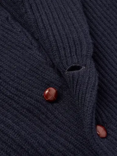 Drake's Shawl-Collar Ribbed Wool Cardigan - Men | Thumbnail 4