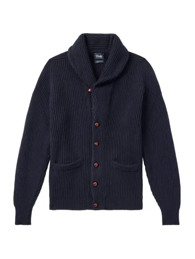 Shawl-Collar Ribbed Wool Cardigan - Men