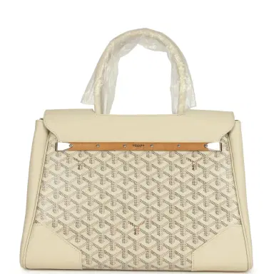 goyard Goyard Goyardine Canvas Sand Saigon Tote Palladium Hardware | Thumbnail 4 goyard Goyard Goyardine Canvas Sand Saigon Tote Palladium Hardware | Thumbnail 4