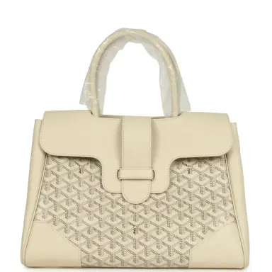 goyard Goyard Goyardine Canvas Sand Saigon Tote Palladium Hardware | Thumbnail 1 goyard Goyard Goyardine Canvas Sand Saigon Tote Palladium Hardware | Thumbnail 1