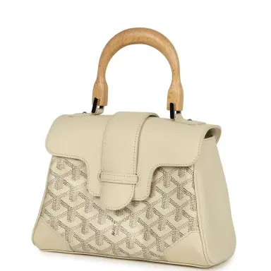 goyard Goyard Goyardine Canvas Sand Soft Saigon Mini Palladium Hardware | Thumbnail 5 goyard Goyard Goyardine Canvas Sand Soft Saigon Mini Palladium Hardware | Thumbnail 5