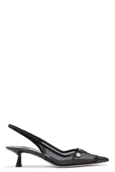 Jimmy Choo Amita Slingback Pump - Black | Thumbnail 1