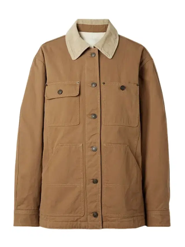 Ninon Corduroy-trimmed Cotton-twill Jacket