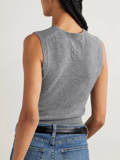 Nili Lotan May Cropped Cashmere Tank | Thumbnail 4 Nili Lotan May Cropped Cashmere Tank | Thumbnail 4