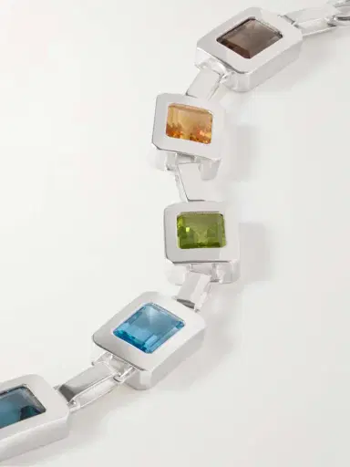 Loren Stewart Roca Link Sterling Silver Multi-stone Bracelet | Thumbnail 4 Loren Stewart Roca Link Sterling Silver Multi-stone Bracelet | Thumbnail 4