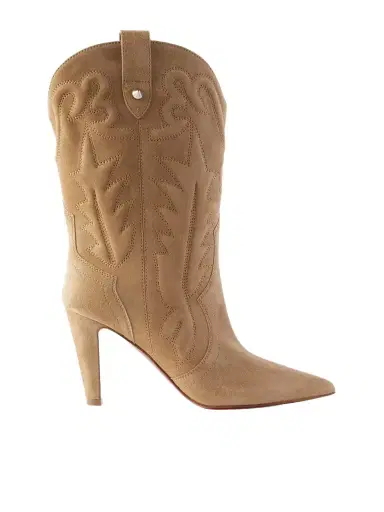 Christian Louboutin Santiabooty 85 Suede Knee Boots | Thumbnail 1