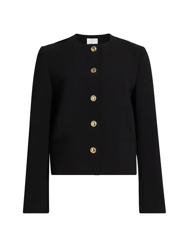 Rosetta Getty Women's Tailored Crewneck Jacket - Black