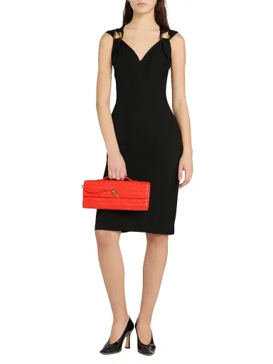 Bottega Veneta Women's Grainy Sculpted Metal Buckle Dress | Thumbnail 2